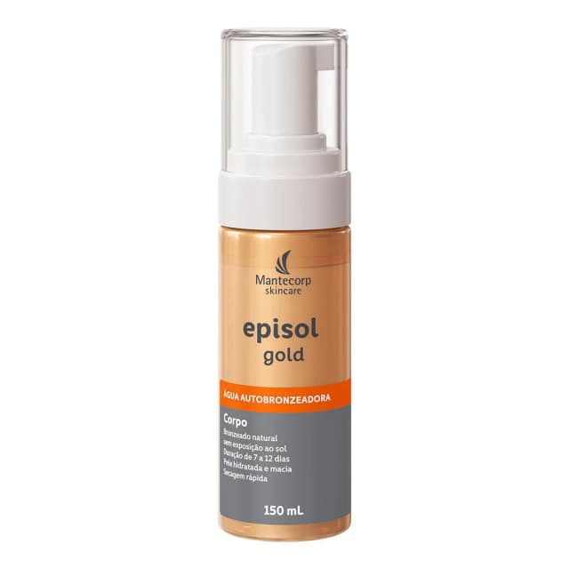Frasco da Água Autobronzeadora Corporal Episol Gold