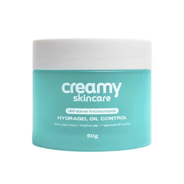 Embalagem do Gel Facial Hidratante Hydragel Oil Control da marca Creamy