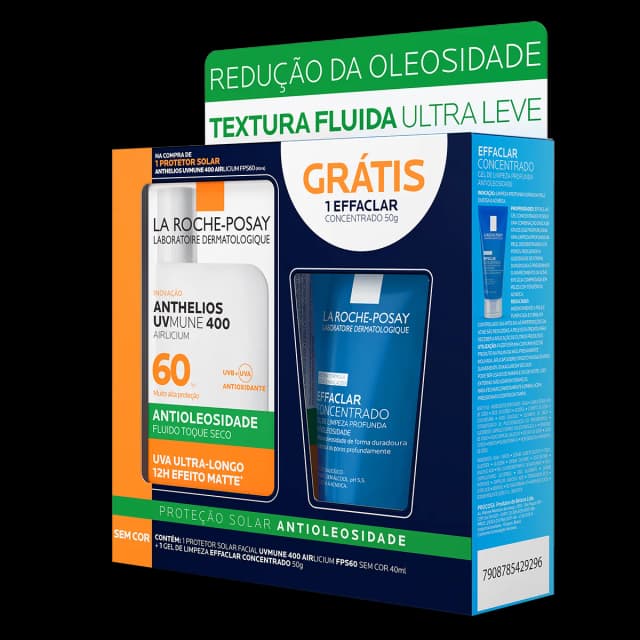 Embalagem do Kit La Roche-Posay Protetor Solar + Gel de Limpeza Effaclar