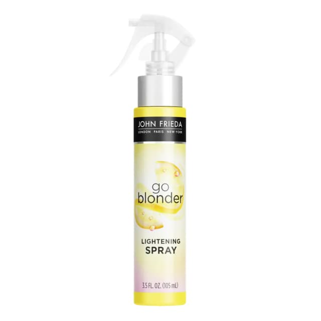 Embalagem do Spray Cabelo Loiros Sheer Blonde Go Blonder da marca John Frieda