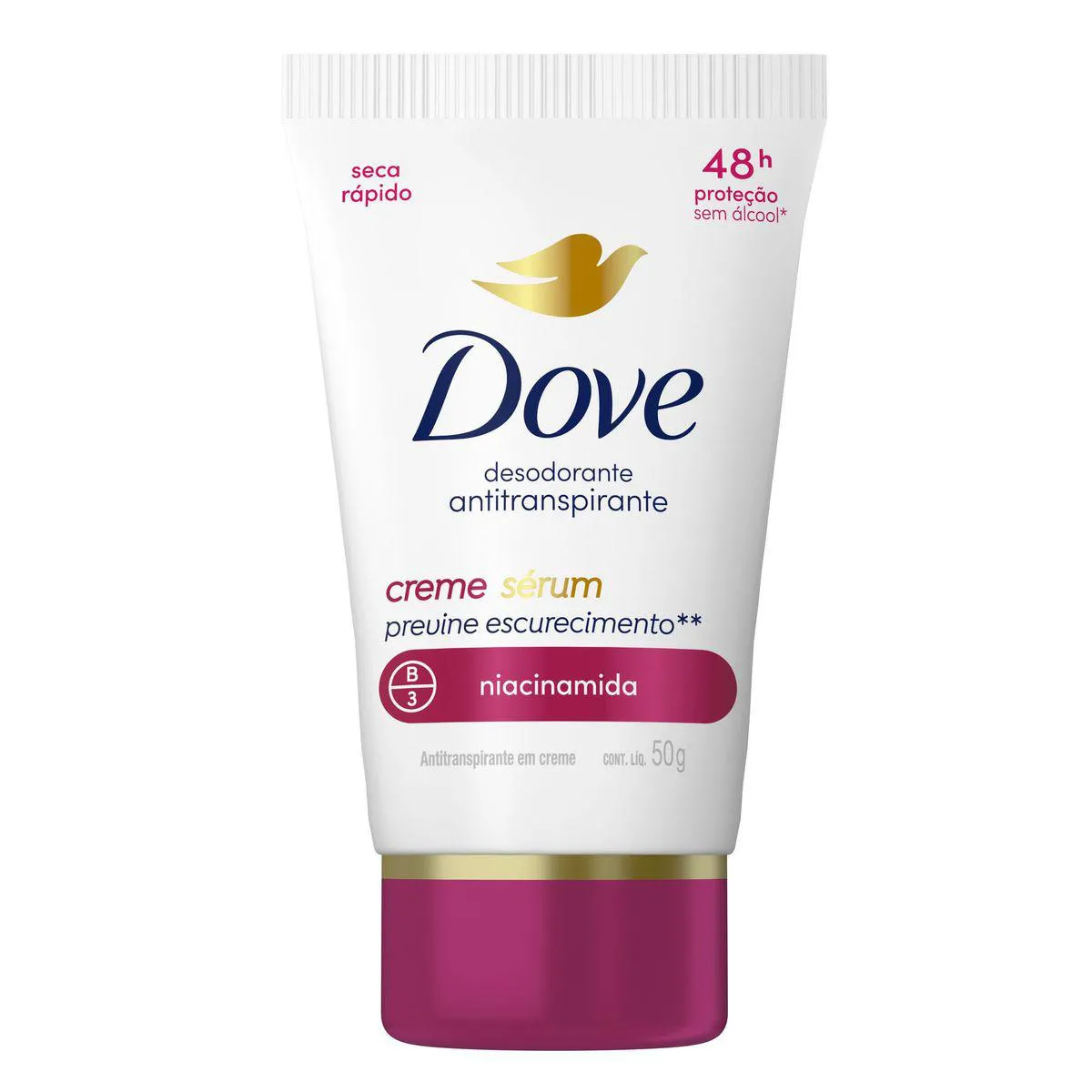 Frasco de Desodorante Creme Sérum Dove Previne Escurecimento 50g