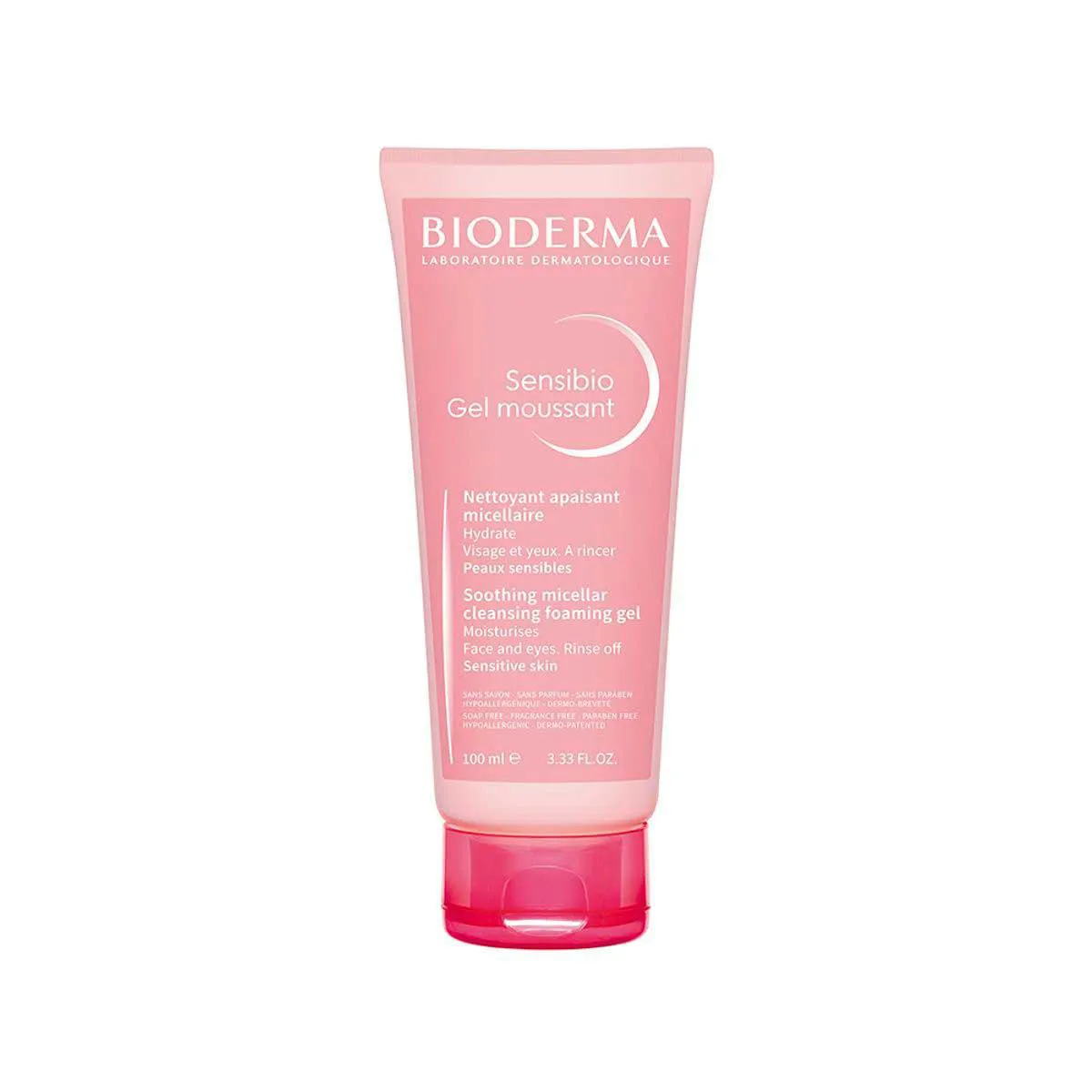 Embalagem do Gel de Limpeza Micelar Sensibio Gel Moussant da marca Bioderma