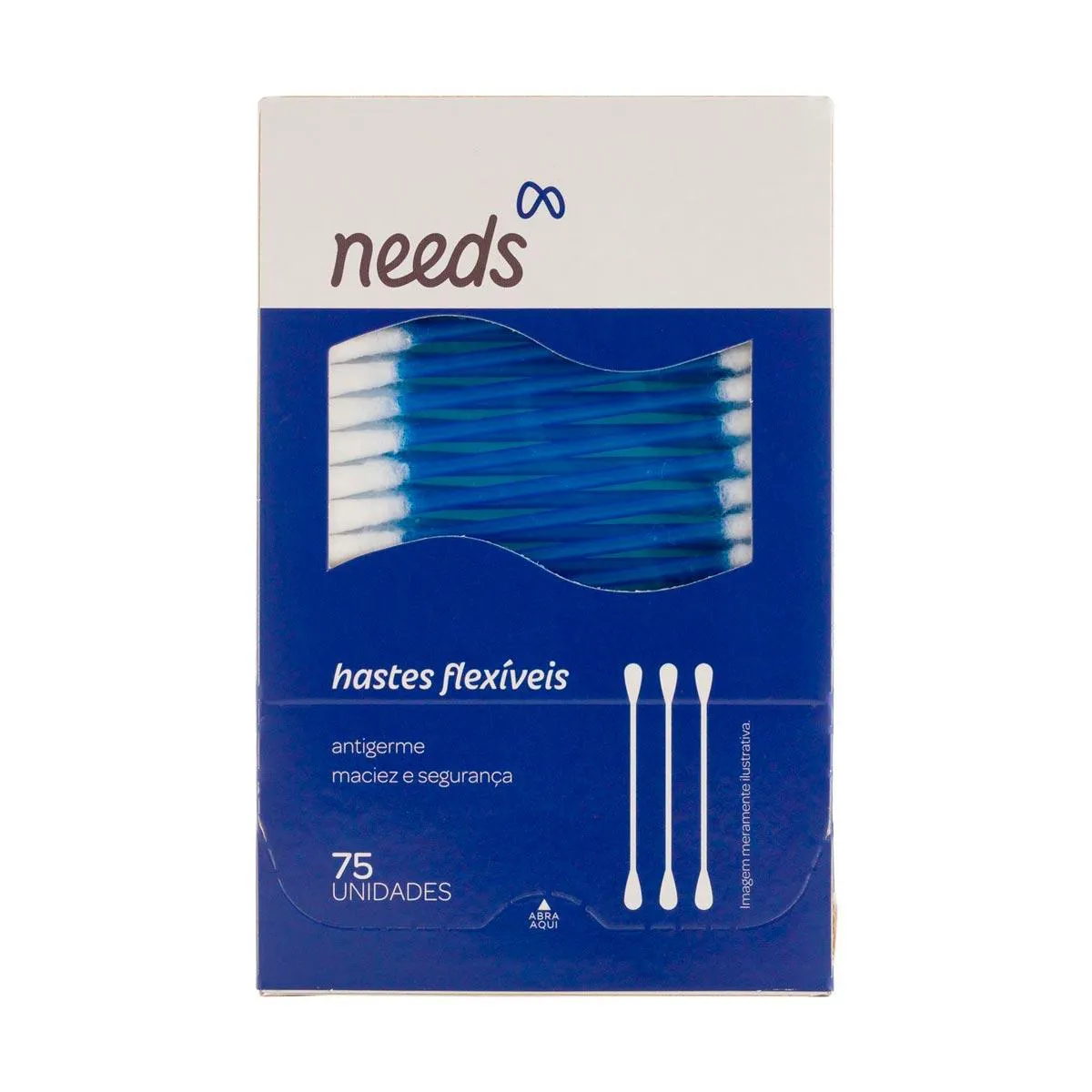 Embalagem do Hastes Flexíveis da marca Needs