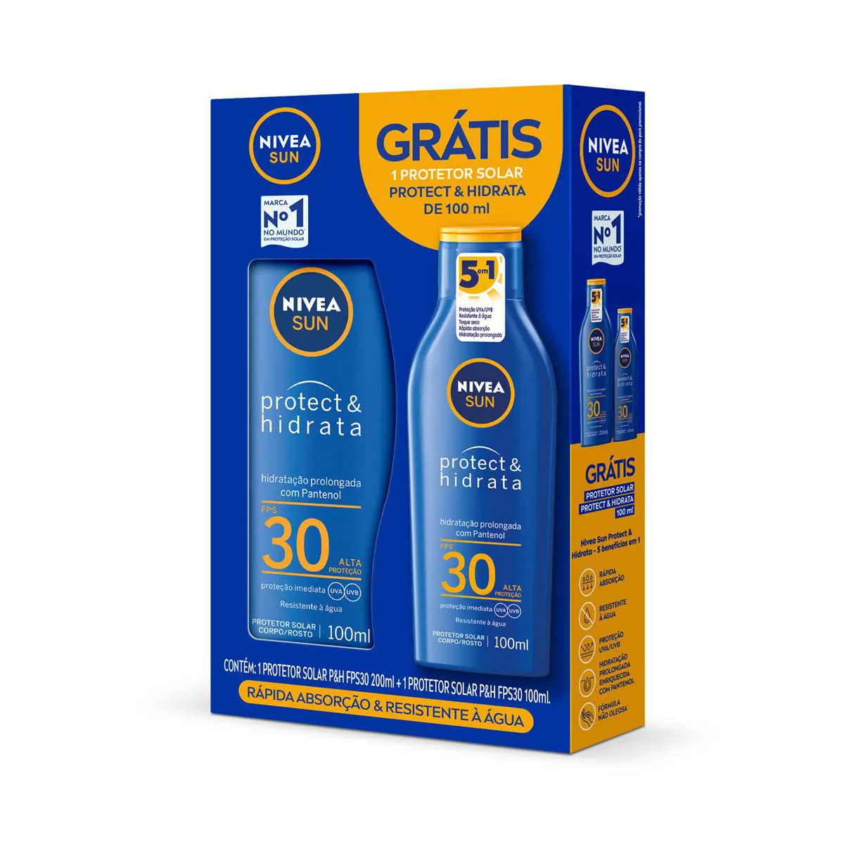 Embalagem do Kit Protetor Solar Nivea Sun Protect & Hidrata FPS 30