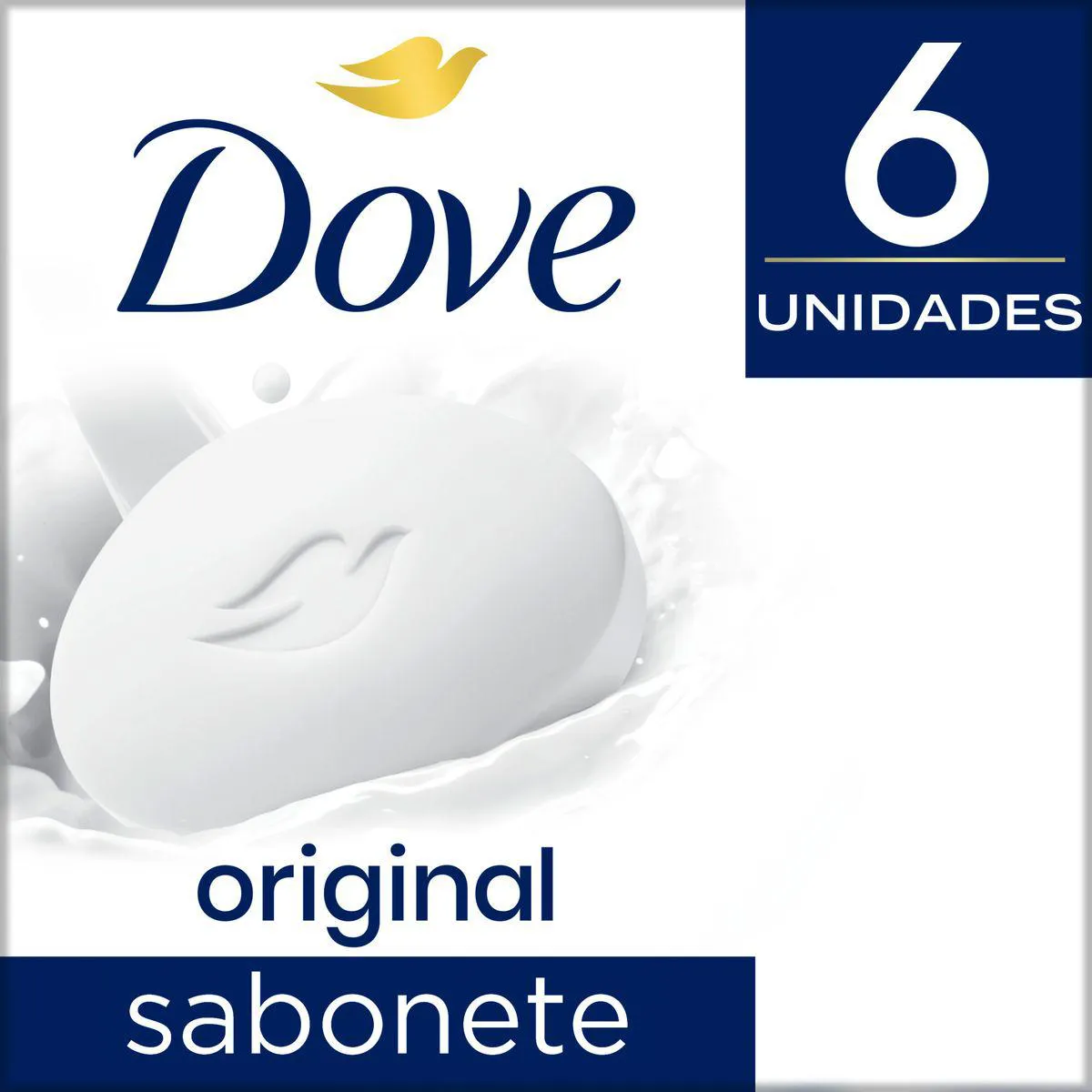 Kit com 6 Sabonetes Dove Original em Barra 90g