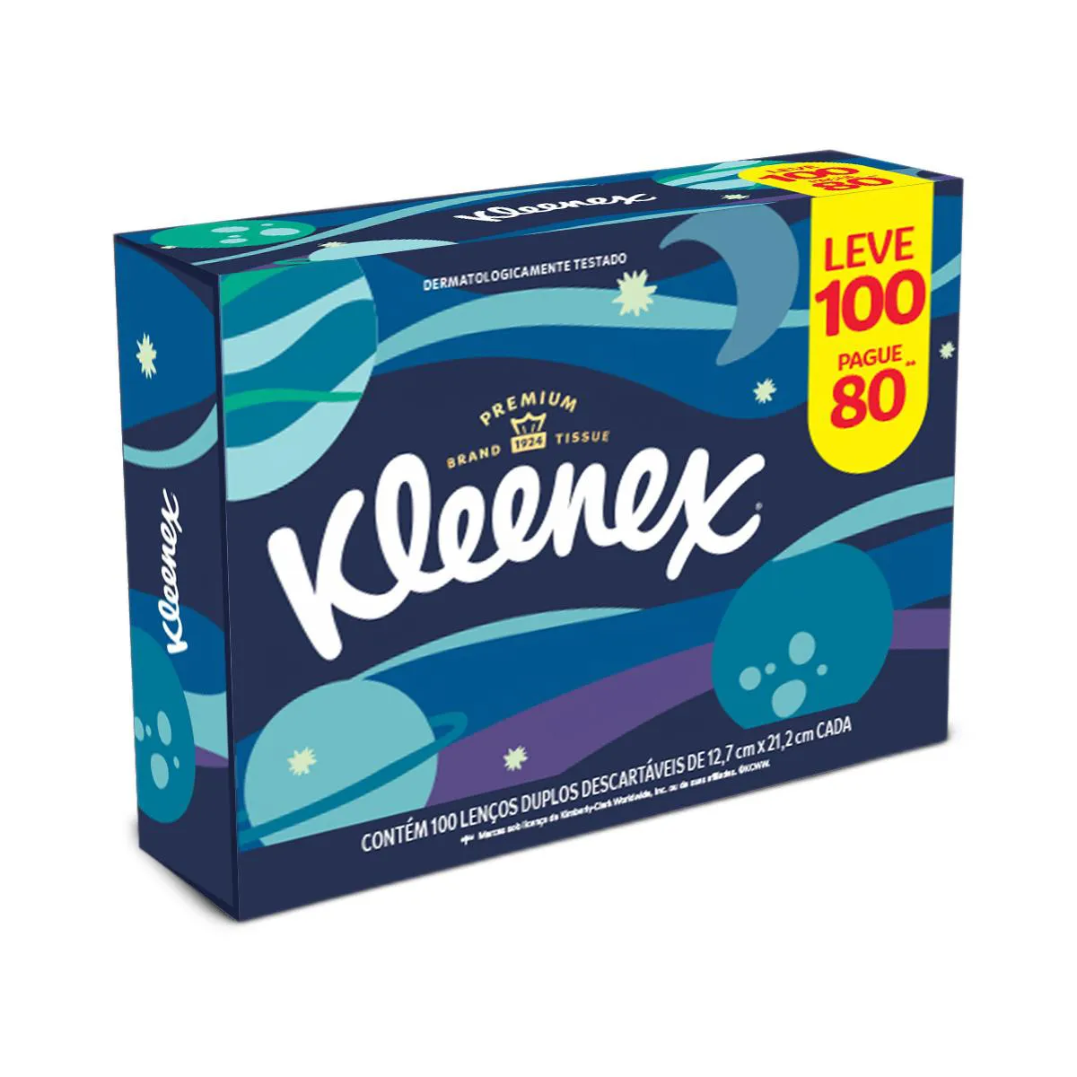 Embalagem do Lenço de Papel da marca Kleenex