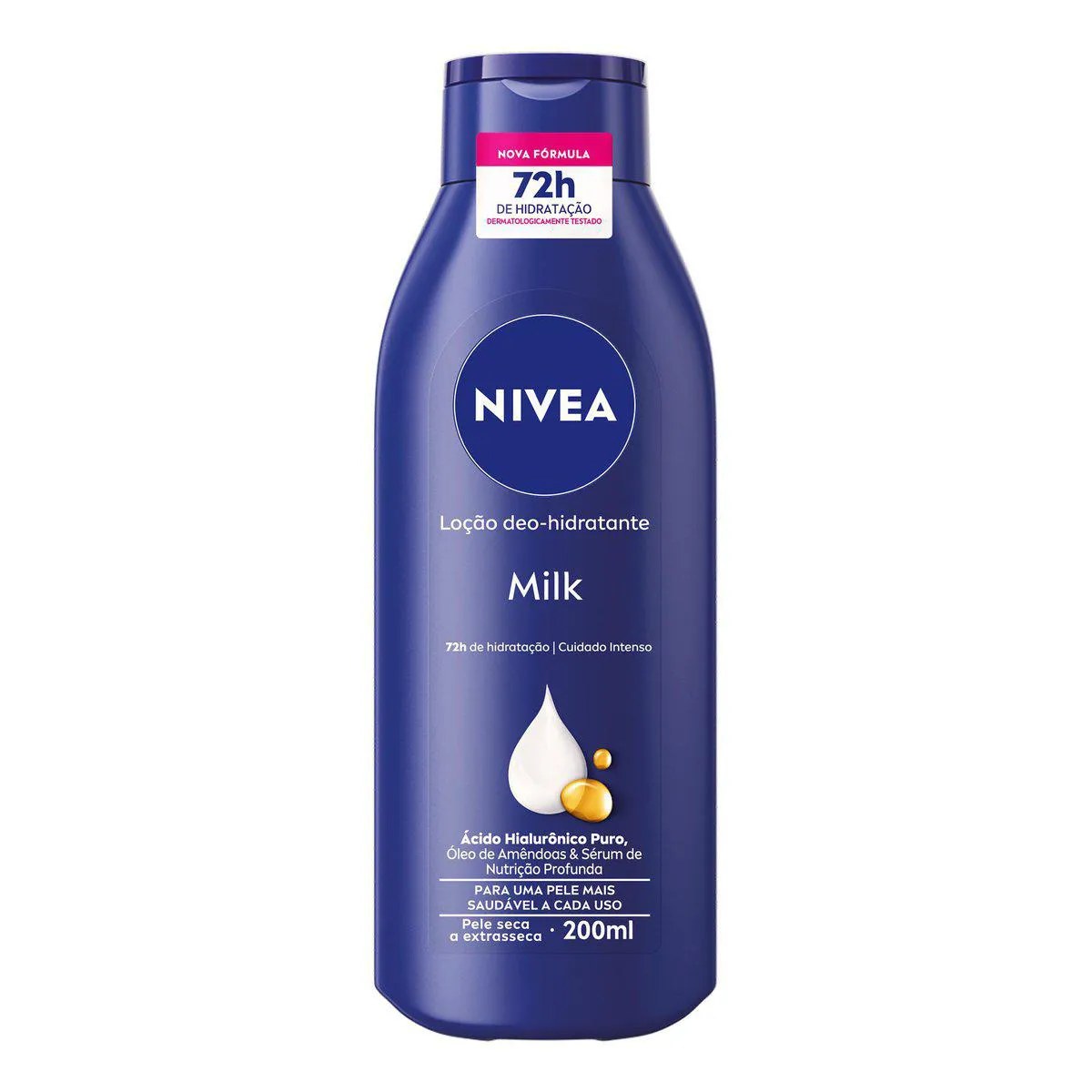 Frasco de Loção Hidratante Corporal Nivea Milk 200ml