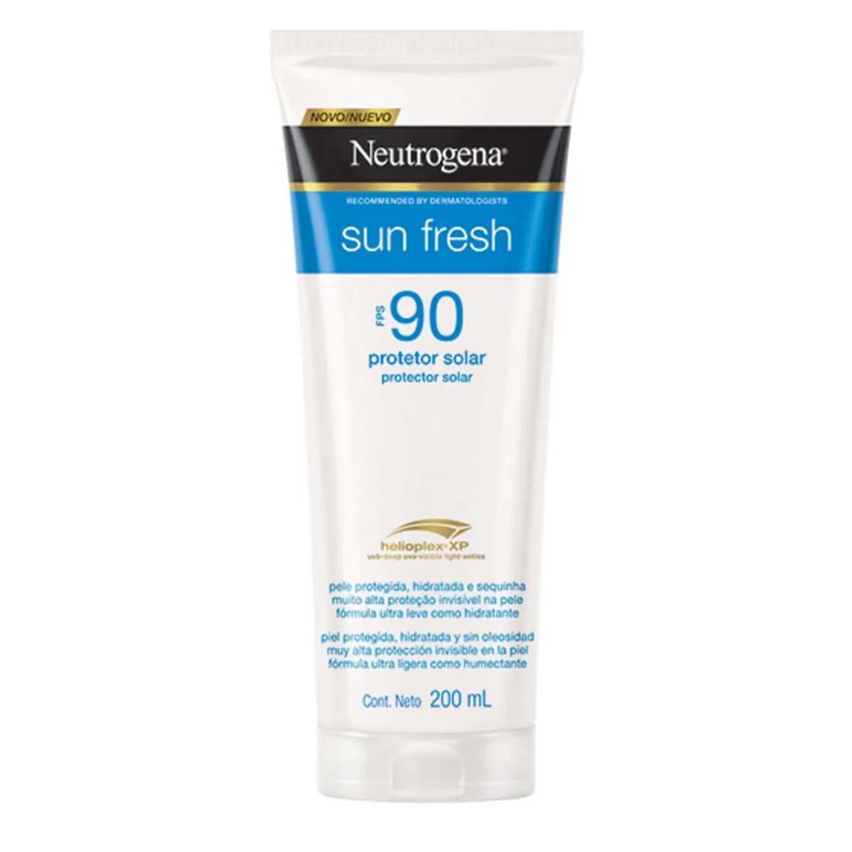 Frasco do Protetor Solar Corporal Neutrogena Sun Fresh FPS 90