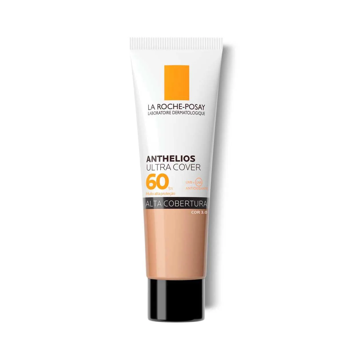 Embalagem do Protetor Solar Facial Anthelios Ultra Cover FPS 60 Cor 3.0 da marca La Roche-Posay