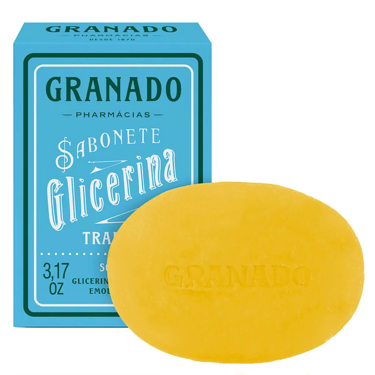 Embalagem do Sabonete de Glicerina em Barra Tradicional da marca Granado