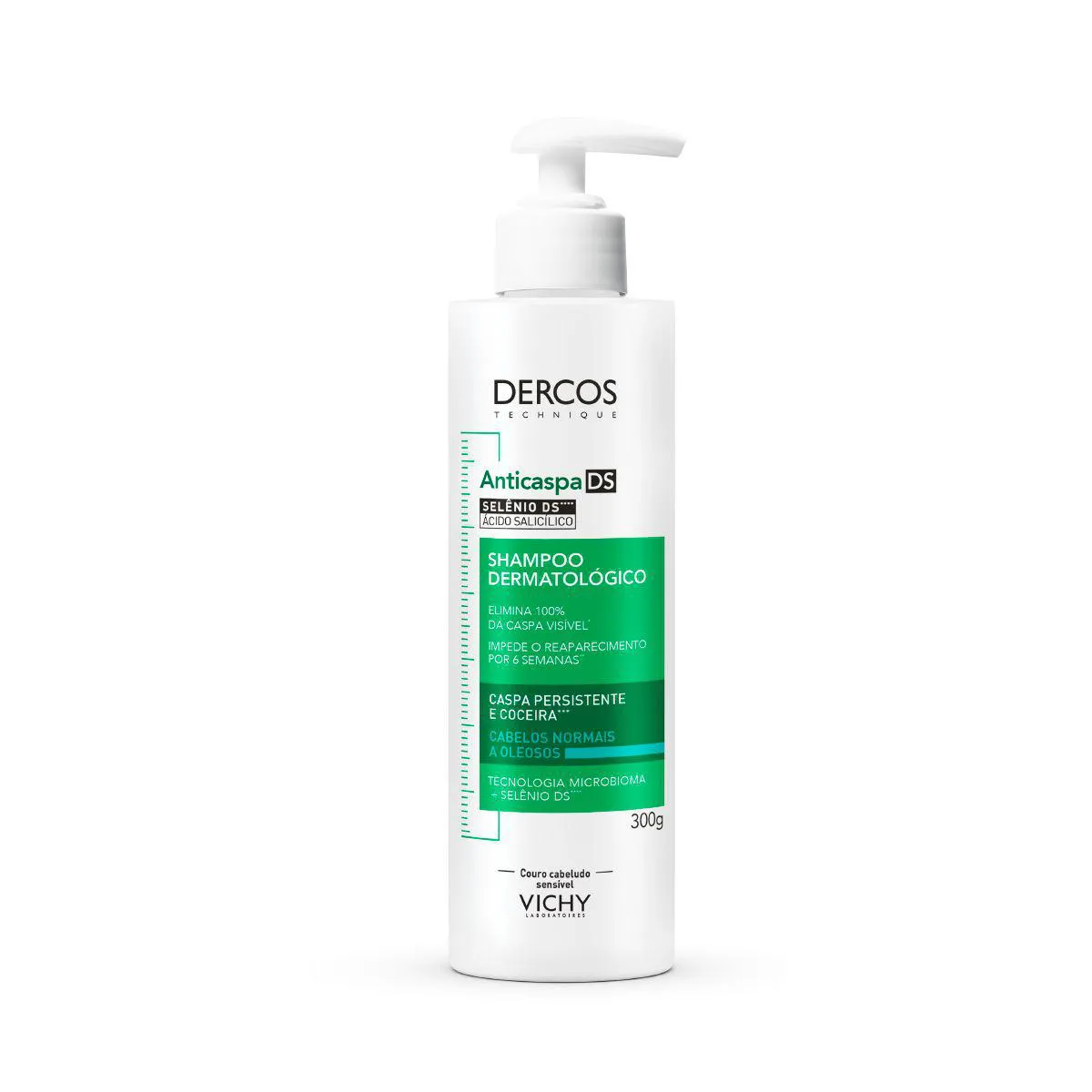 Embalagem do Shampoo Dercos Anticaspa DS Cabelos Normais e Oleosos da marca Vichy