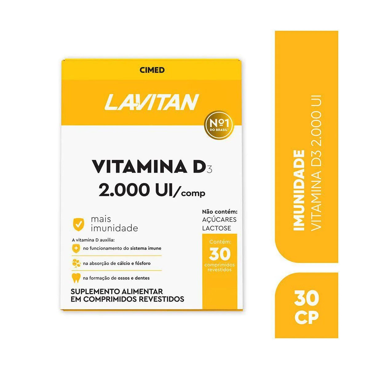 Embalagem do Vitamina D 2.000UI da marca Lavitan